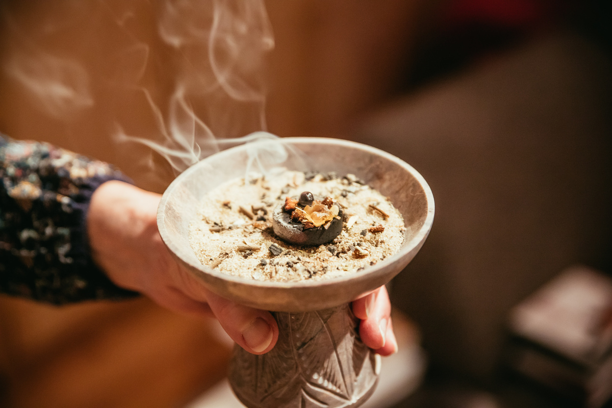 Christmas and New Years Ritual: Traditional (esoteric) incense, smoke